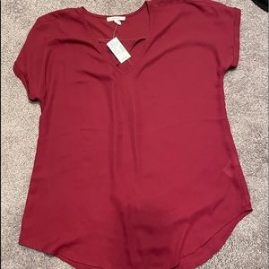 Maroon Maurice’s short sleeve shirt